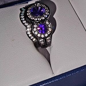 Purple Stone Wedding Set